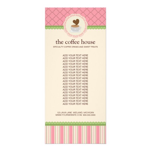 Coffee Winkelproduct Kaart (Voorkant)