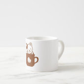 Coffee with cat cute Mug Espresso Kop (Voorkant rechts)