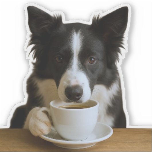 Coffee with the Collie Sticker (Voorkant)