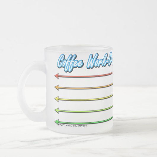 Coffee Work-O-Meter, Funny Coffee Humor Mok (Links)