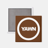Coffee Yawn Brand Dorm Fridge Magneet (Voorkant / Achterkant)
