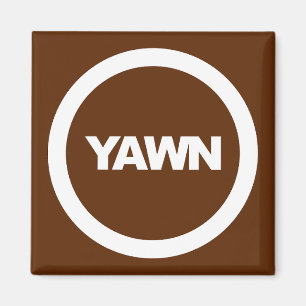 Coffee Yawn Brand Dorm Fridge Magneet
