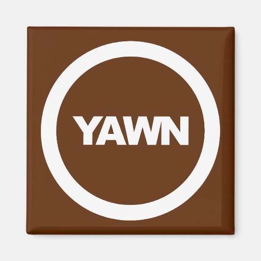 Coffee Yawn Brand Dorm Fridge Magneet (Voorkant)