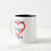 Coffee Yoga Dogs Mok (Voorkant links)