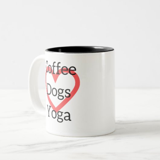 Coffee Yoga Dogs Mok (Voorkant links)