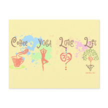 Coffee Yoga Love Life Paint Splatter