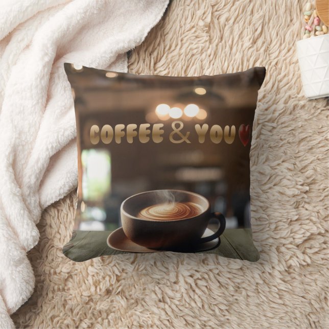 Coffee & You – Cozy Aesthetic Coffee Lover Throw P Kussen (Deken)