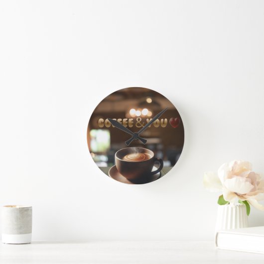Coffee & You Wall Clock Ronde Klok (Huis)