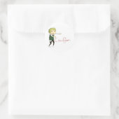 Coffee Zombie Ronde Sticker (Tas)