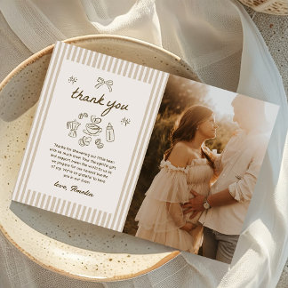 Coffeebaby is op komst Baby Shower Foto Bedankkaart