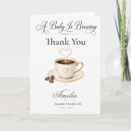 Coffeebaby shower bedankkaart