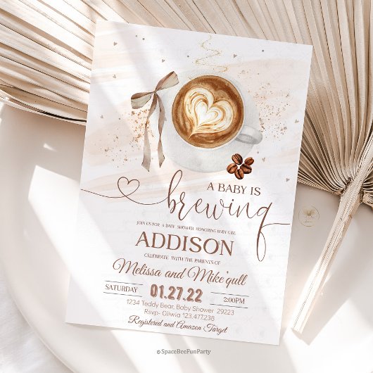 Coffeebaby shower Is Brewing strik Kaart