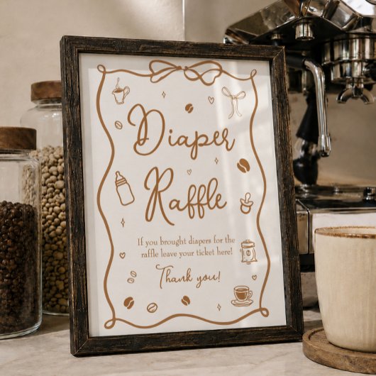 Coffeebaby shower luiers raffle poster