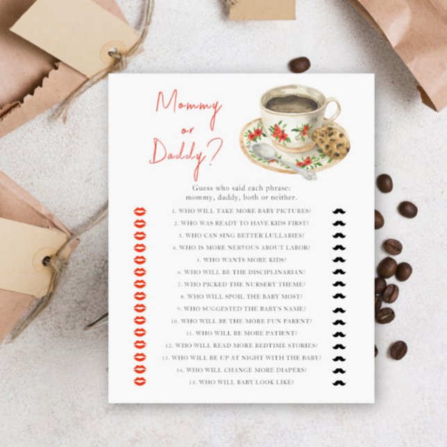 Coffeebaby shower - mammie of pappie spel (Creator heeft geüpload)
