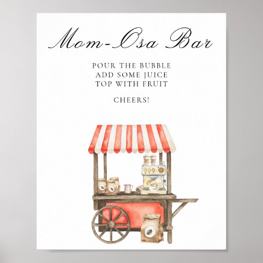 Coffeebaby shower - Mimosa bar Poster (Voorkant)