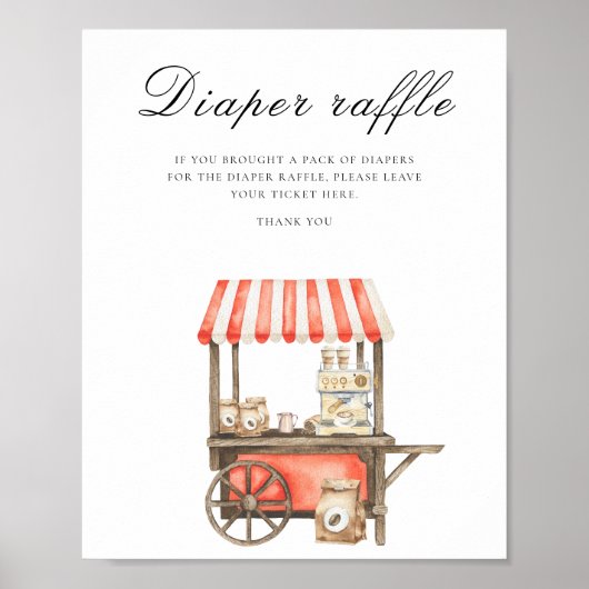 Coffeebabyfeest - luierraffleposter poster (Voorkant)