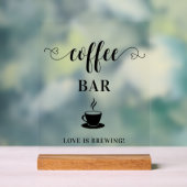 Coffeebar Trouw Acrylaat Bord (Neutraal)