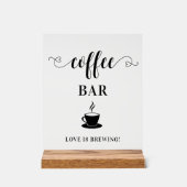 Coffeebar Trouw Acrylaat Bord (Voorkant)