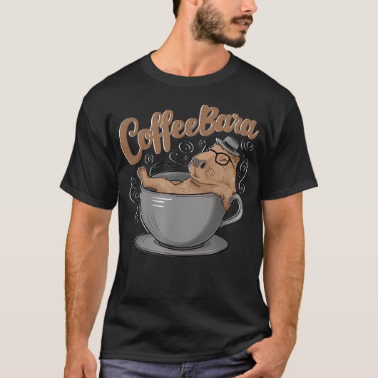 Coffeebara Koffiedrinker T-shirt (Voorkant)