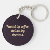 Coffeebonen-sleutelhanger met icoon sleutelhanger (Achterkant)