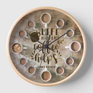 ☕ Coffeecore Clock Coffee Memes Barista Uniek