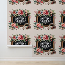 Coffeecore Feature Wallpaper Cafeïne Queen Sticky Behang
