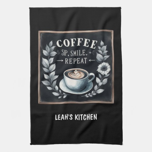☕Coffeecore Keuken Handdoek Custom Koffie Decor (Verticaal)