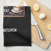 ☕Coffeecore Keukenhanddoek Aangepast Koffie Decor  (Quarter Fold)