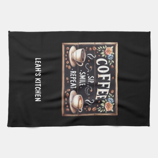 ☕Coffeecore Keukenhanddoek Aangepast Koffie Decor (Horizontaal)