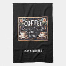 ☕Coffeecore Keukenhanddoek Aangepast Koffie Decor 