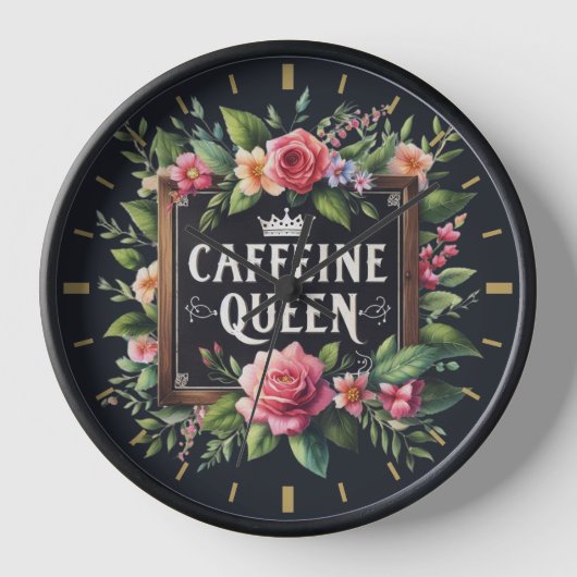 Coffeecore Klok Coffee Memes Barista Krijtbord (Voorkant)