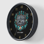 Coffeecore Klok Coffee Memes Barista Krijtbord (Hoek)