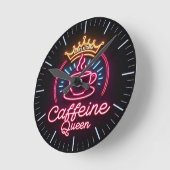 ☕Coffeecore Klok Koffie Meme Cafeïne Queen (Hoek)