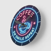 ☕Coffeecore Klok Koffie Meme Sip Smile Herhaal (Hoek)