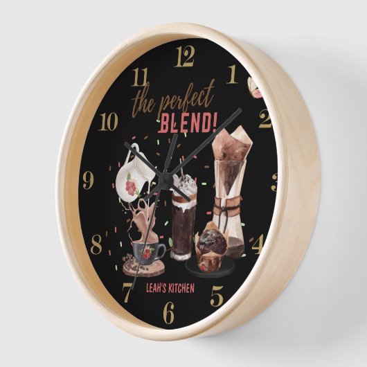 ☕ Coffeecore Klok Koffie Memes Barista Krijtbord (Hoek)