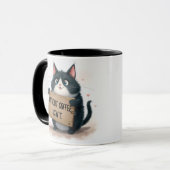 Coffeegrapjes met kat mok (Voorkant links)