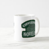 Coffeehouse Novelist Enmoediger Author Logo Koffiemok (Voorkant rechts)