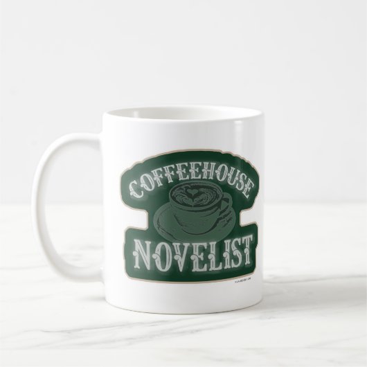 Coffeehouse Novelist Enmoediger Author Logo Koffiemok (Links)