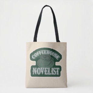 Coffeehouse Novelist Schrijvers geïllustreerde slo Tote Bag