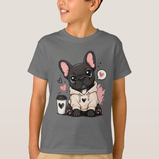 Coffeeliefhebber Design, Cute Puppy Cadeau T-shirt (Voorkant)