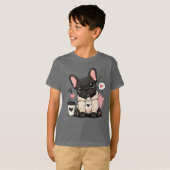 Coffeeliefhebber Design, Cute Puppy Cadeau T-shirt (Voorkant volledig)