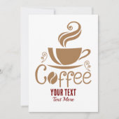 Coffeeliefhebber Design – Minimaal Beker Grafisch Bedankkaart (Voorkant)