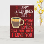 Coffeeliefhebber Grappige Valentijnskaart Kaart (Gele Bloem)