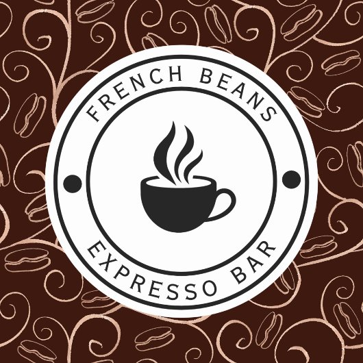 Coffeelogotypografie sticker