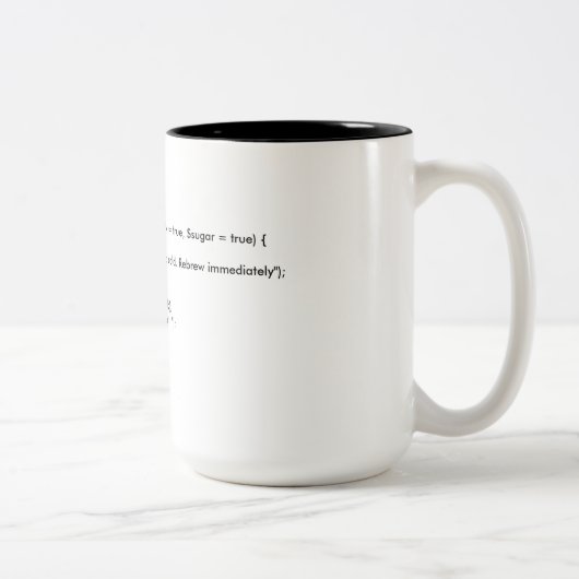 CoffeeMug PHP Class Tweekleurige Koffiemok (Rechts)