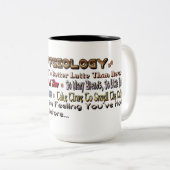 Coffeeology Coffee Quotes Humor Mok (Voorkant rechts)