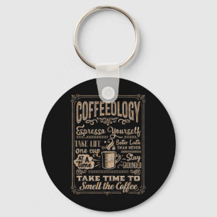 Coffeeology - Grappige Inspirerend koffieliefhebbe Sleutelhanger