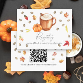 Coffeepom trouwfeest QR-code voor cadeau registrat Informatiekaartje