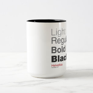 coffeeprogressionhelvetica tweekleurige koffiemok
