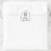 Coffeerronclub grappige hardloopfans esthetiek vierkante sticker (Tas)